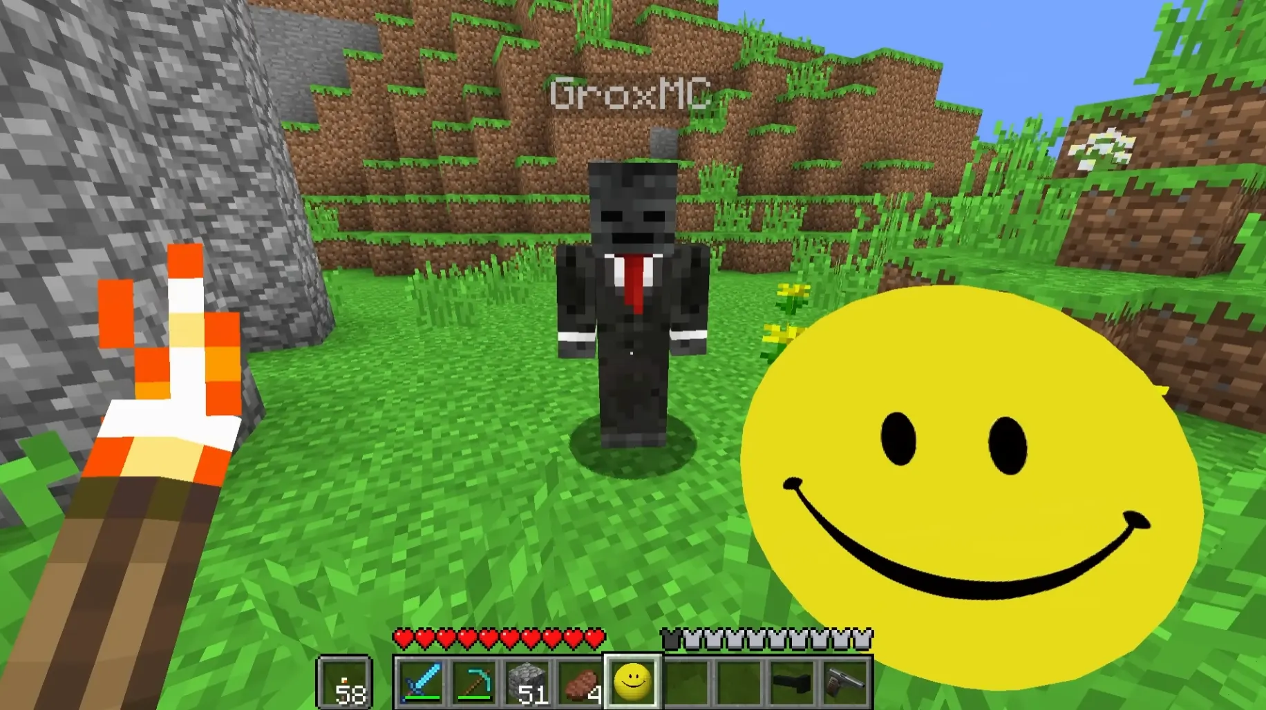 Grox talking to Mob