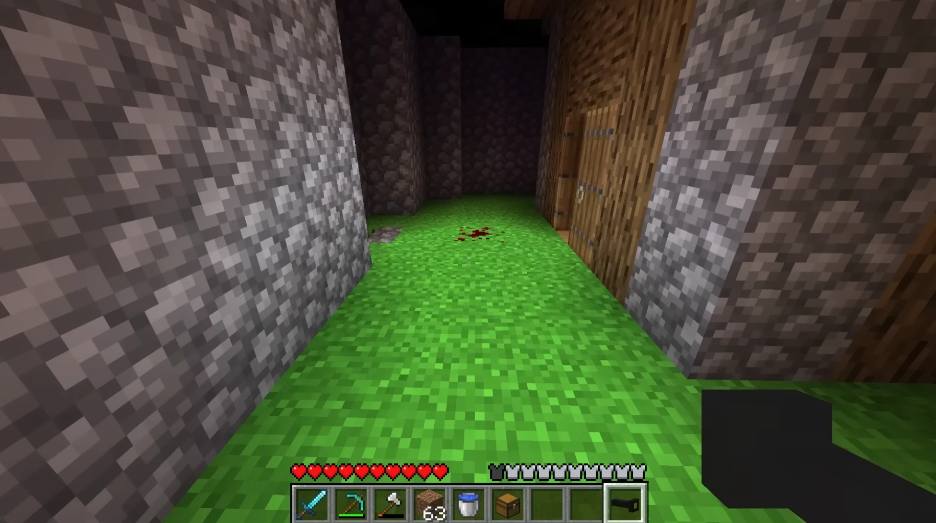 There is blood on the ground